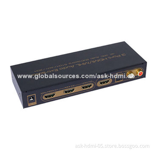HDMI to Analog Converter with 3 x 1 HDMI Switcher, 5V DC/1A Power Supply